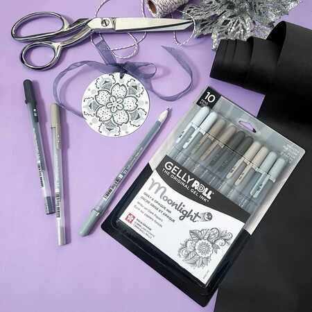 Sakura Gelly Roll Moonlight, Grays, 10PK 50648